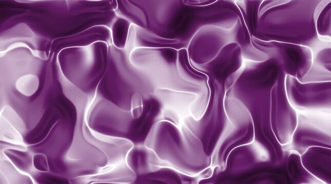A seamless abstract animation featuring flowing, liquid-like purple textures with smooth waves and glossy highlights. The motion creates a calming, organic, and futuristic visual effect, ideal for bac
