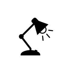 Professional desk lamp icon illuminates bright ideas for study work and modern office design projects