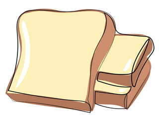 Bread in continuous line pattern