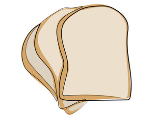 Bread in continuous line pattern