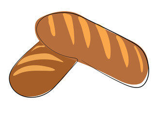 Bread in continuous line pattern
