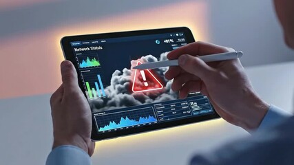 Alerting System on Tablet - Analyzing Data and Identifying Risks. - Powered by Adobe