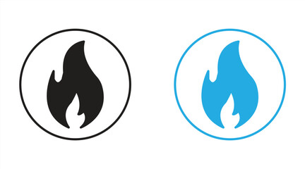 vector fire icon, eps 10, vector illustration