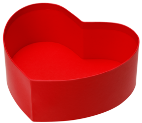 red heart shaped box