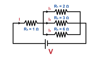 Electrical Circuit With Parallel Resistors And Battery Source &ndash; Simple Ohm's Law Demonstration