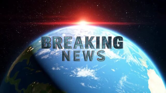 High-Tech News Alert Header Over Planet Earth