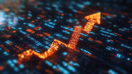 Rising business arrow chart