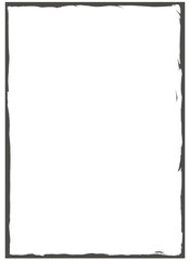 Irregular Dark Grey Frame with White Copy Space on Blank Background