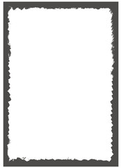 Minimalist Dark Gray Rectangular Frame with White Copy Space and Central Square