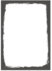 Abstract Dark Gray Frame with Irregular White Interior and Jagged Edges for Design