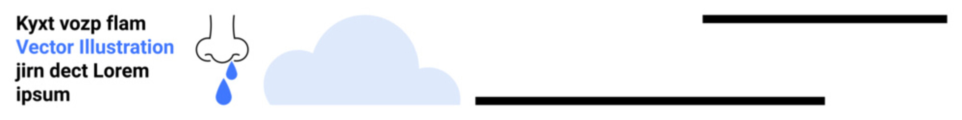 Healthcare, anatomy studies, respiratory health, medical care, sinus health, clean air . Abstract nasal structure with a droplet and cloud design. Healthcare and anatomy studies visualization