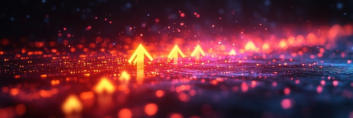 Rising business arrow chart