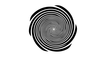 Fototapeta premium Hypnotic Black and White Swirl Optical Illusion Graphic