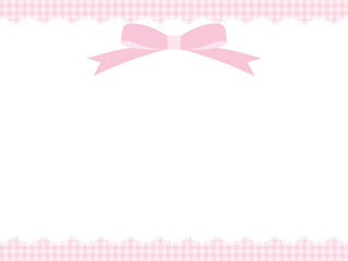 リボン付きレースフレーム