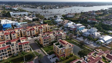 Fototapeta premium Apollo Beach, Florida, snowbirds and full-time retirement luxury lifestyle communities