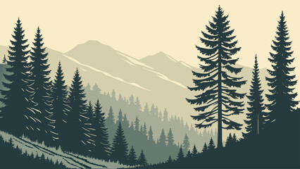Fototapeta premium forest in winter
