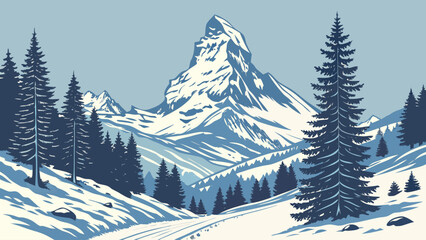 winter landscape with trees