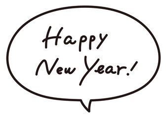 Fototapeta premium Speech bubbles and New Year's greetings