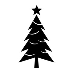 Christmas Tree  icon or logo isolated sign symbol vector illustration - high quality black style vector icons