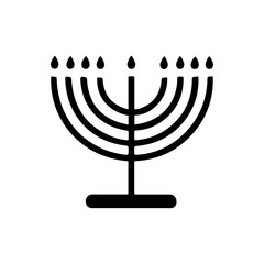 Menorah  icon or logo isolated sign symbol vector illustration - high quality black style vector icons