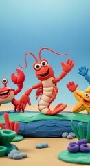Obraz premium Shrimp and Friends 