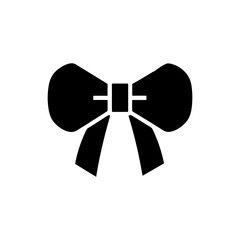 Ribbon Bow  icon or logo isolated sign symbol vector illustration - high quality black style vector icons