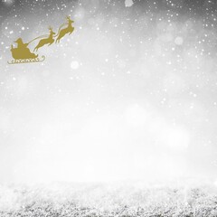 christmas background with snowflakes and stars