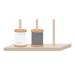 糸たてのかわいいイラスト素材