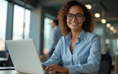 Nothing drives company growth like ambitious staff. Portrait of a confident young businesswoman working in a modern office. High quality