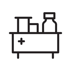 Fototapeta premium Modern Medical Cabinet Icon Set – Clean Healthcare Storage Graphics for Clinics, Hospitals and Providers
