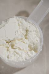 Close up of Whey Protein Isolate Powder 