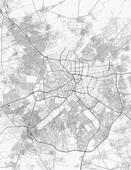 Fototapeta premium Kano City Map. Minimalist black and white line art poster for printing, wallpaper, wall art, and map resources for home and office decor