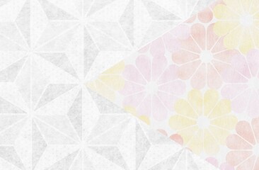 Japanese paper,abstract background with flowers