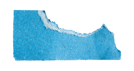 blue torn paper pieces isolated