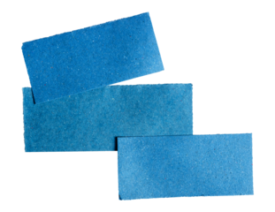 blue square torn paper isolated