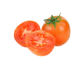 Ripe Tomato isolated on white background, transparent png