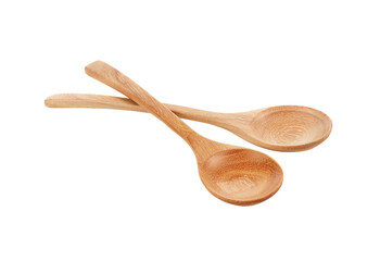 wooden spoon on white background. transparent png