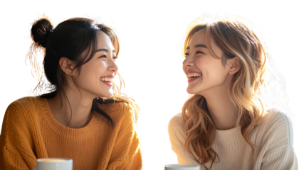 Two beautiful women in one image