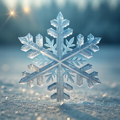 snowflake on a blue background