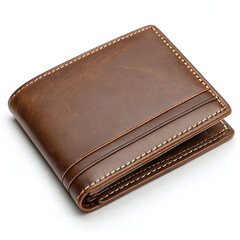 leather wallet isolated on white