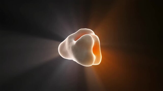 Animated Incus Bone with Orbiting Camera and Glowing Core