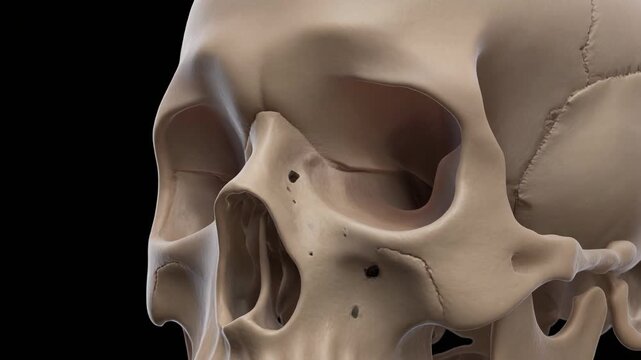 Anatomical 3D Animation: Frontal Bone and Cranium Orbit Detail