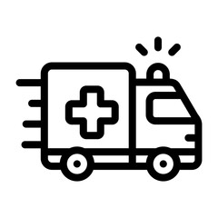 ambulance icon line