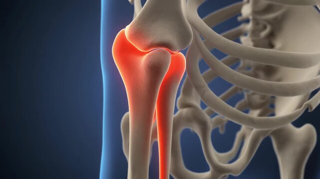 3D Animation of Humerus Bone with Traveling Camera View