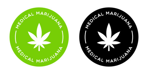 Round Vector Medical Marijuana Labels