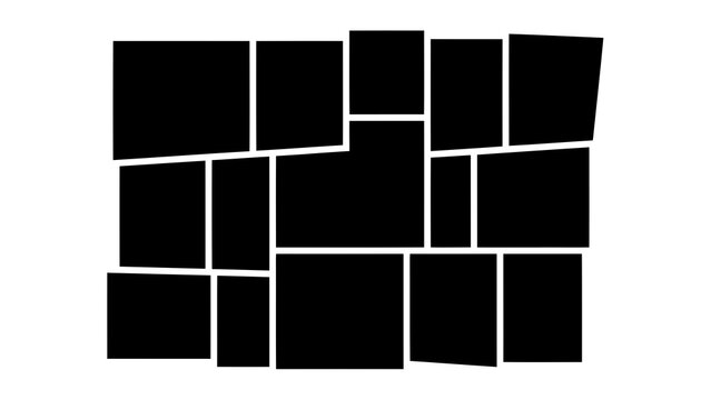 Abstract black and white collage template - Powered by Adobe