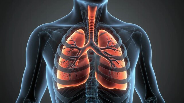 Medical Animation: Camera Descending Through Human Bronchial Tree