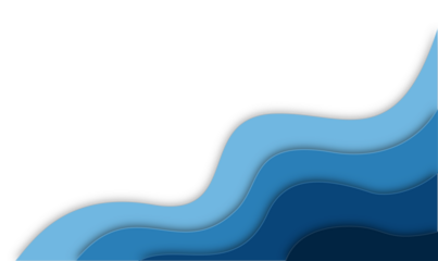 Blue Waves Paper Cutout: Abstract Background
