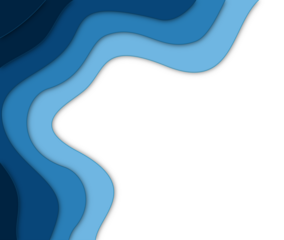 Abstract Blue Waves - Layered Paper Cut Design