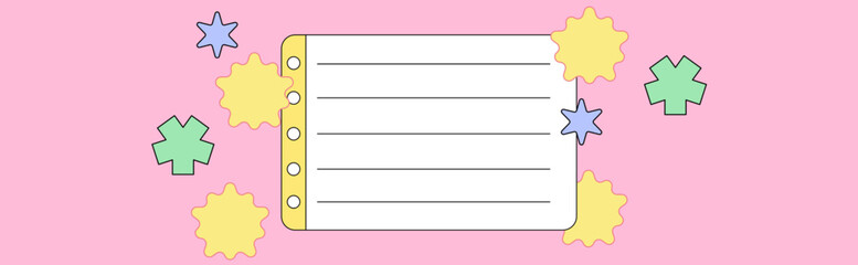 cute paper note pad blank background © Muhammad